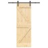 Puerta corredera con herrajes madera maciza de pino 70x210