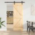 Puerta corredera con herrajes madera maciza de pino 70x210