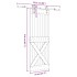 Puerta corredera con herrajes madera maciza de pino 70x210