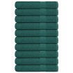 Toallas de sauna 10 uds 100% algodón verde 80x200 cm 360 gsm