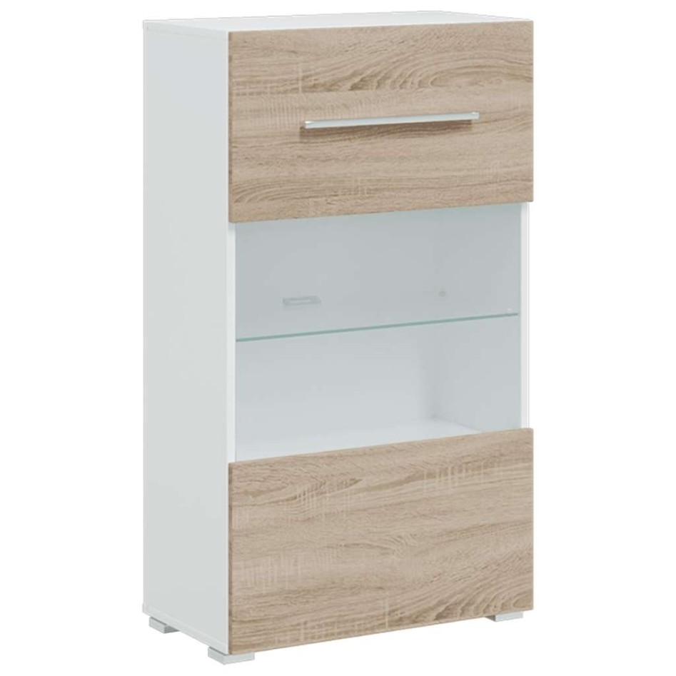 Muebles de TV 5 piezas con iluminación LED roble