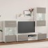Muebles para TV 5 piezas con iluminación LED gris