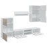 Muebles para TV 5 piezas con iluminación LED gris