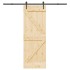 Puerta corredera con herrajes madera maciza de pino 70x210