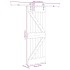 Puerta corredera con herrajes madera maciza de pino 70x210