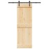 Puerta corredera con herrajes madera maciza de pino 70x210