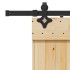 Puerta corredera con herrajes madera maciza de pino 85x210