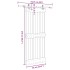 Puerta corredera con herrajes madera maciza de pino 85x210