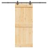 Puerta corredera con herrajes madera maciza de pino 85x210