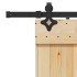 Puerta corredera con herrajes madera maciza de pino 85x210
