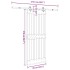 Puerta corredera con herrajes madera maciza de pino 85x210