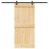 Puerta corredera con herrajes madera maciza de pino 95x210