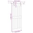 Puerta corredera con herrajes madera maciza de pino 85x210