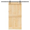 Puerta corredera con herrajes madera maciza de pino 100x210 cm