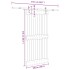 Puerta corredera con herrajes madera maciza de pino 100x210