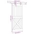 Puerta corredera con herrajes madera maciza de pino 85x210