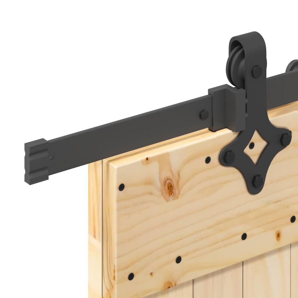 Puerta corredera con herrajes madera maciza de pino 90x210