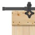 Puerta corredera con herrajes madera maciza de pino 90x210