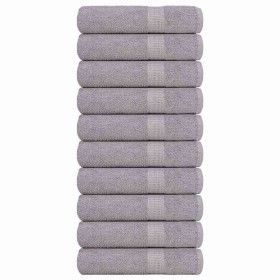 Toallas de baño 10 uds gris 100x150 cm 360 gsm 100%