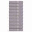 Toallas de baño 10 uds gris 100x150 cm 360 gsm 100% algodón