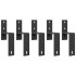 Kit de herrajes para puertas correderas acero negro 213,5