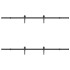 Kit de herrajes para puertas correderas acero negro 213,5