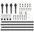 Kit de herrajes para puertas correderas acero negro 213,5