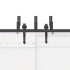 Kit de herrajes para puertas correderas acero negro 213,5