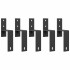 Kit de herrajes para puertas correderas acero negro 213,5