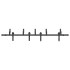 Kit de herrajes para puertas correderas acero negro 213,5
