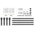 Kit de herrajes para puertas correderas acero negro 213,5