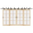 Kit de herrajes para puertas correderas acero negro 400 cm