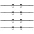 Kit de herrajes para puertas correderas acero negro 400