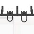 Kit de herrajes para puertas correderas acero negro 400