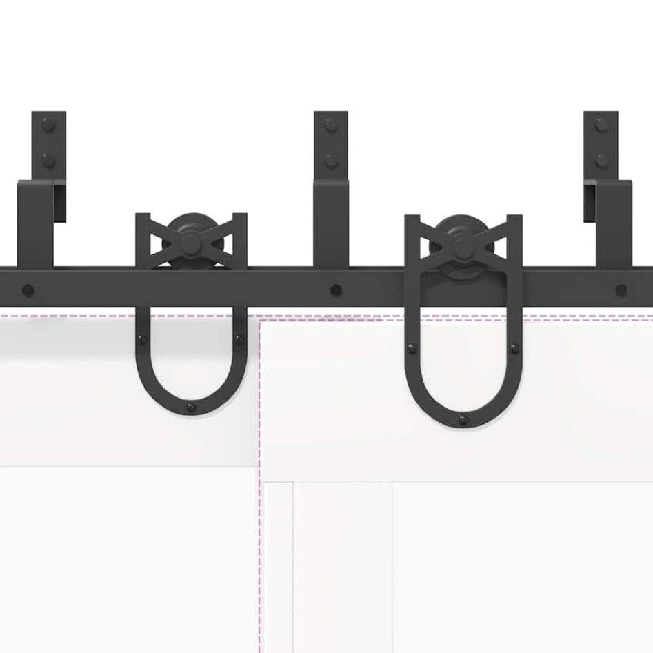 Kit de herrajes para puertas correderas acero negro 400