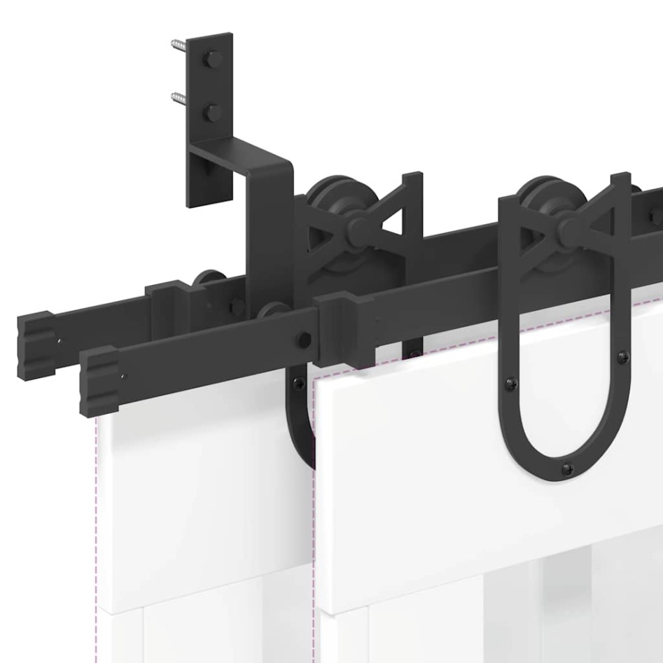 Kit de herrajes para puertas correderas acero negro 400