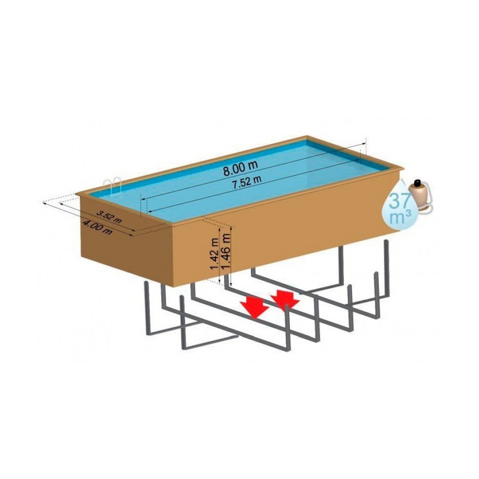 Braga Piscina rectangular