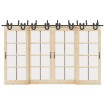 Kit de herrajes para puertas correderas acero negro 366 cm