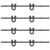 Kit de herrajes para puertas correderas acero negro 366