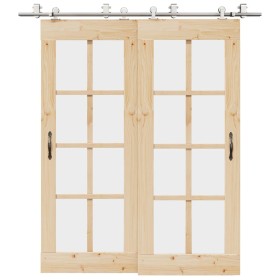Kit de herrajes para puerta corredera 200 cm acero