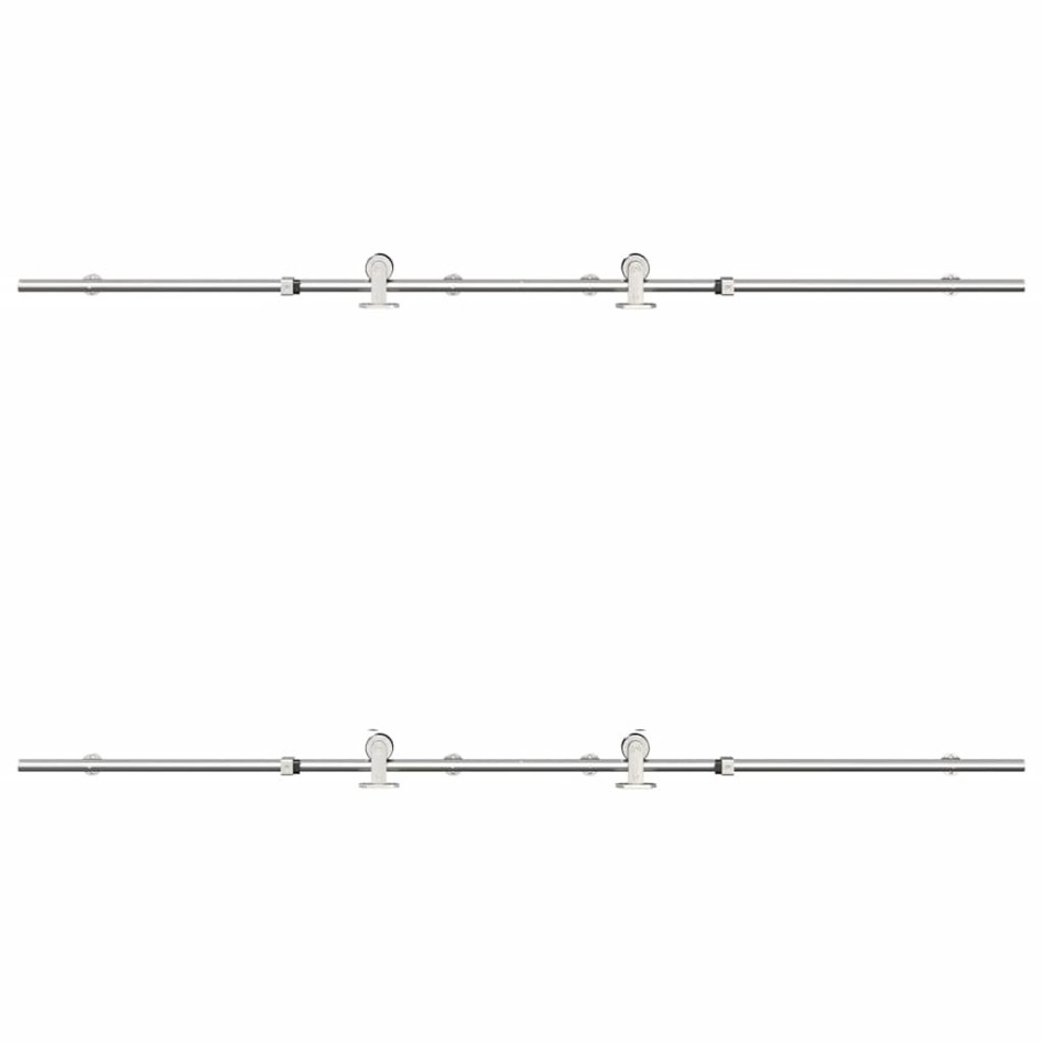 Kit de herrajes para puerta corredera 200 cm acero