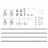Kit de herrajes para puerta corredera 200 cm acero