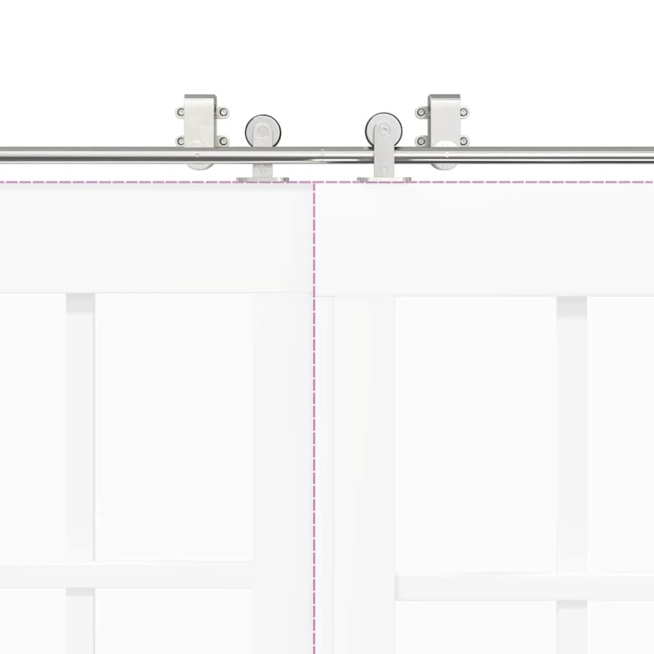 Kit de herrajes para puerta corredera 200 cm acero