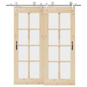 Kit de herrajes para puerta corredera 200 cm acero
