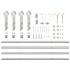 Kit de herrajes para puerta corredera 200 cm acero