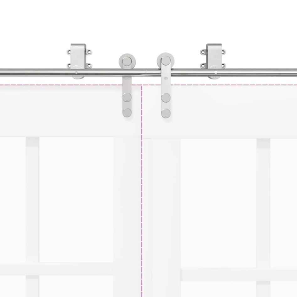 Kit de herrajes para puerta corredera 200 cm acero