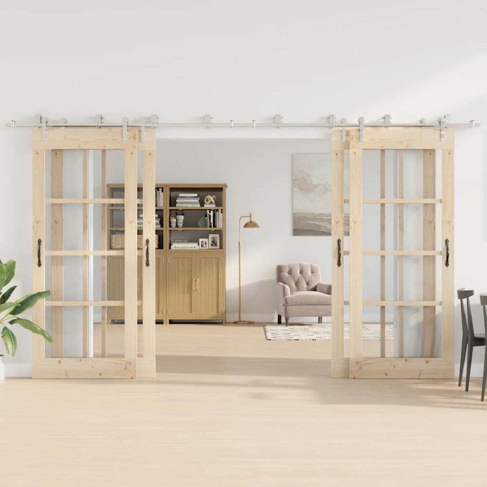 Kit de herrajes para puerta corredera 400 cm acero