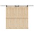 Kit de herrajes para puertas correderas acero negro 305