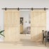 Kit de herrajes para puertas correderas acero negro 305