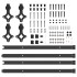 Kit de herrajes para puertas correderas acero negro 305